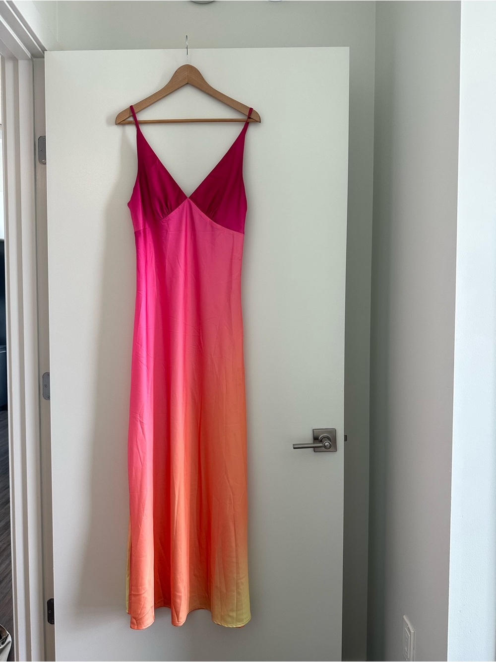 12th Tribe Gradient Slip Dress in Hot Pink and Orange - Picture 2 of 6